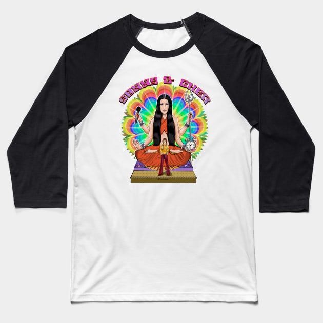 Sonny and Cher- Psychedelic Goddess Baseball T-Shirt by FanboyMuseum